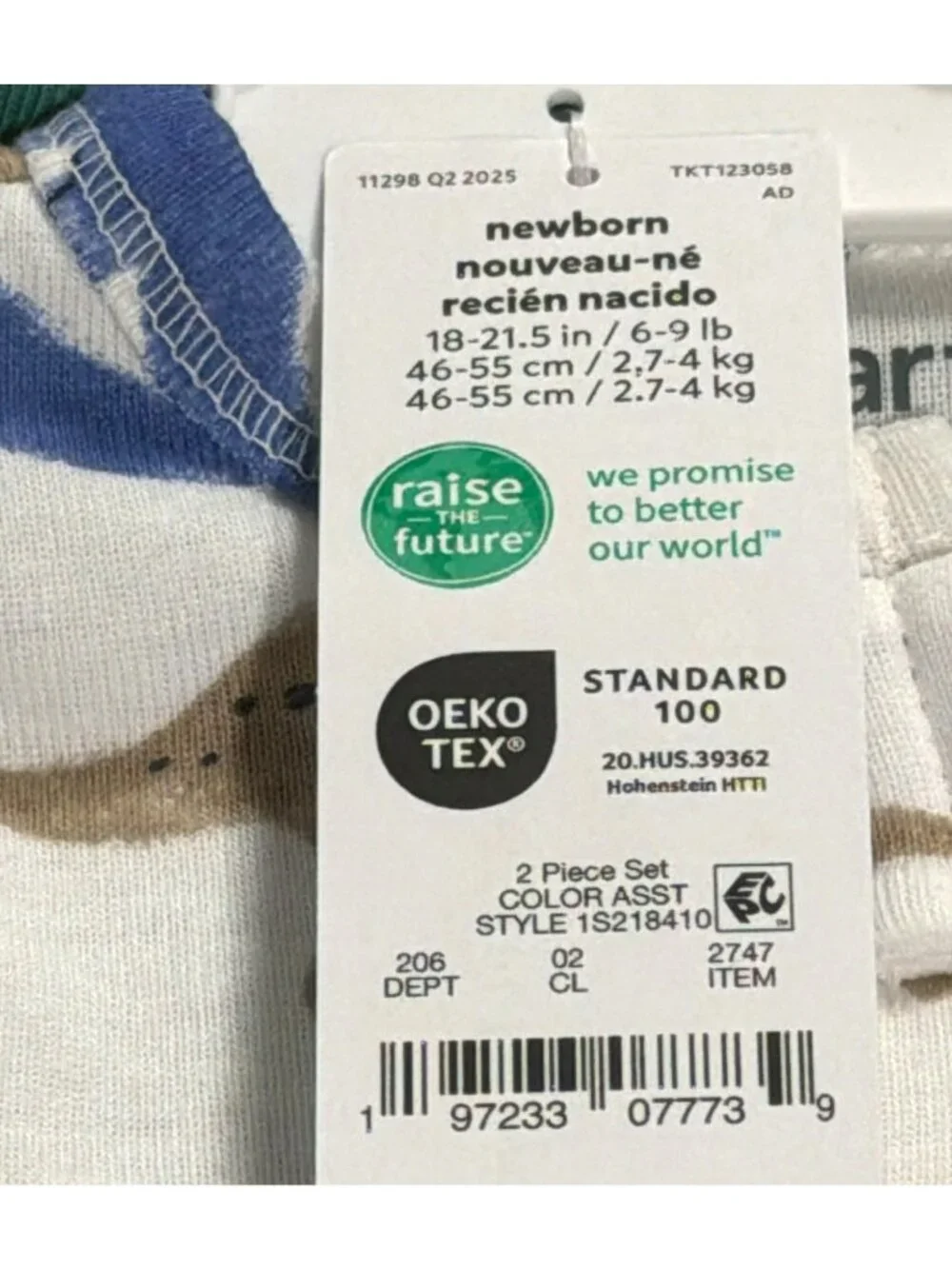 Carters Newborn 2-Way Zipper Footed Pajamas 2-Pack Dinosaur Print New